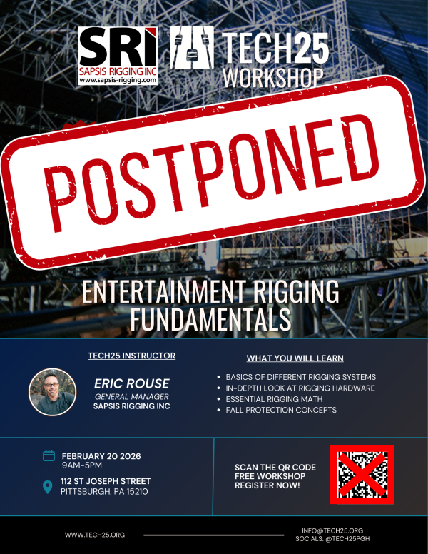 Photo for POSTPONED: Sapsis Entertainment Rigging Fundamentals Workshop