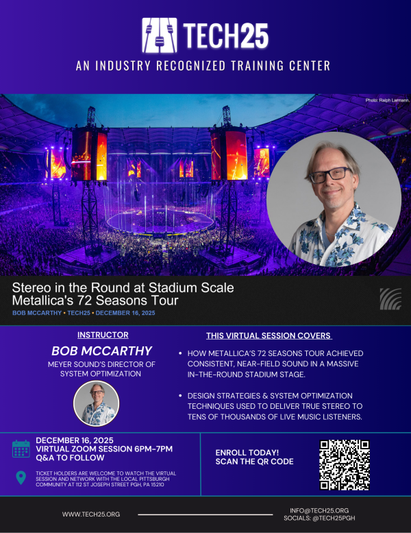 Photo for Bob McCarthy: Stereo in the Round at Stadium Scale - Virtual Presentation